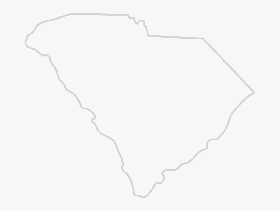 Transparent South Carolina Outline Clipart - Vellum, Transparent Clipart