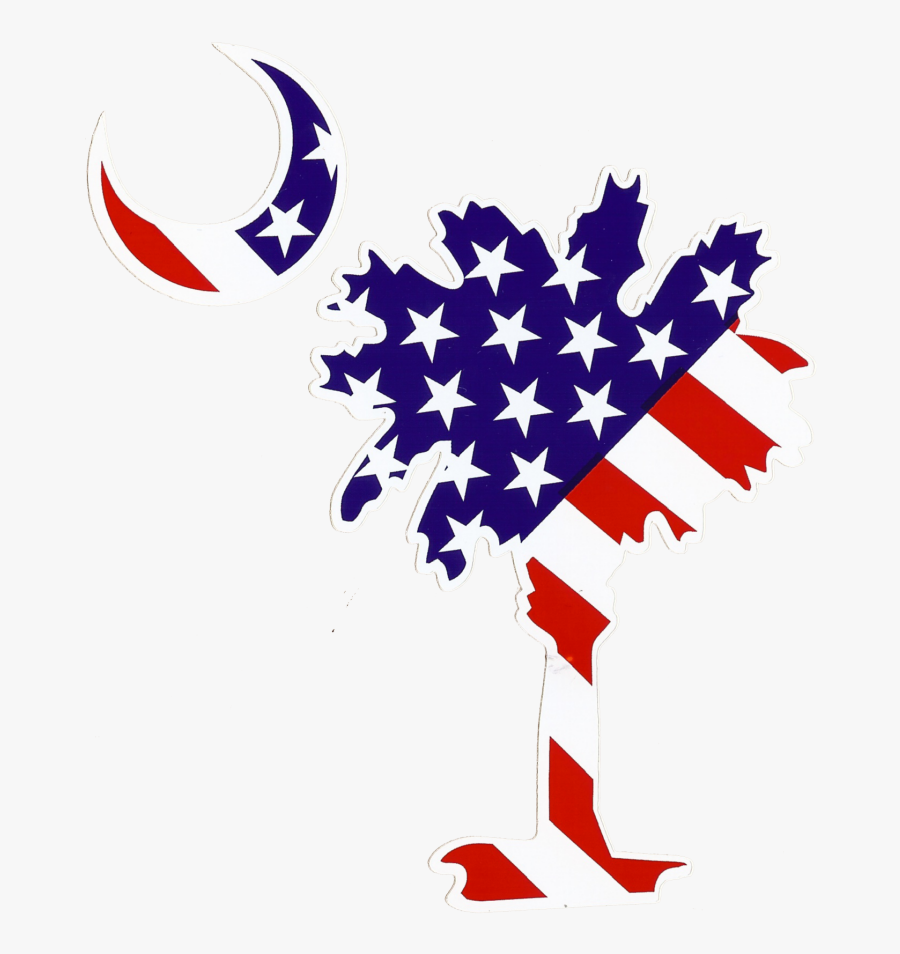 South Carolina Palmetto And Moon Custom Die Cut Decal - Sabal Palm, Transparent Clipart