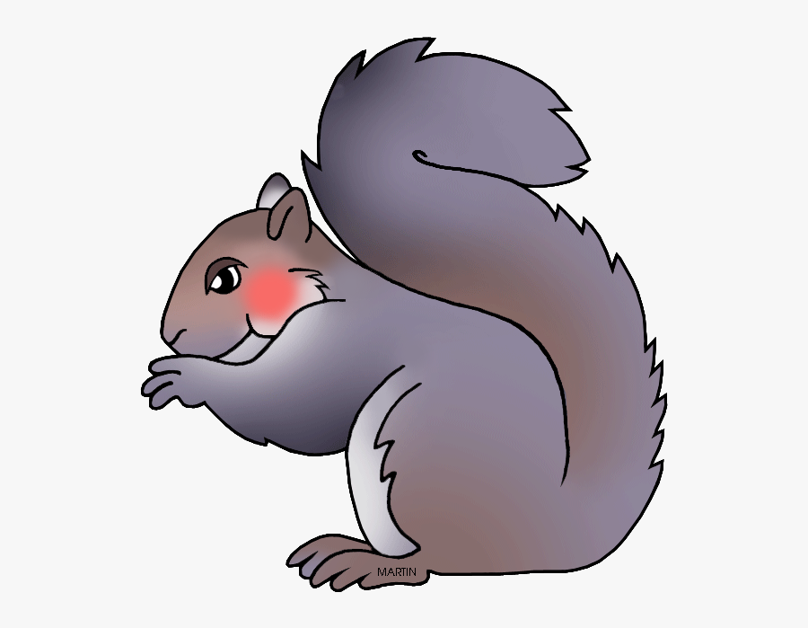 United States Clip Art By Phillip Martin, North Carolina - Clip Art Grey Squirrel, Transparent Clipart