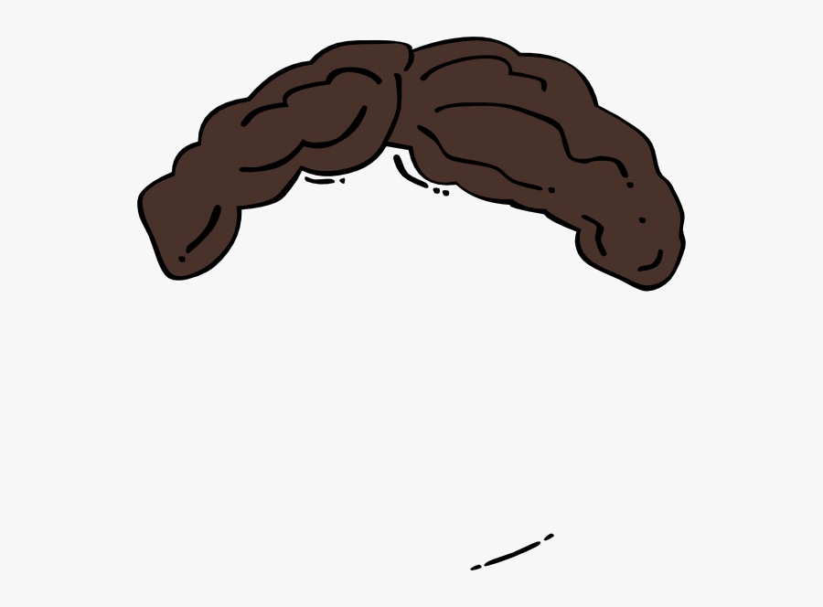 Brown - Hair - Wig - Clipart - Brown Wig Cartoon, Transparent Clipart