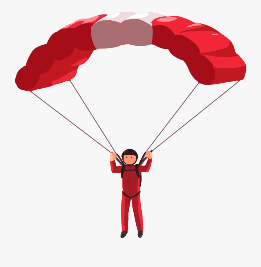 Parachuting - Transparent Background Parachute Clipart, Transparent Clipart