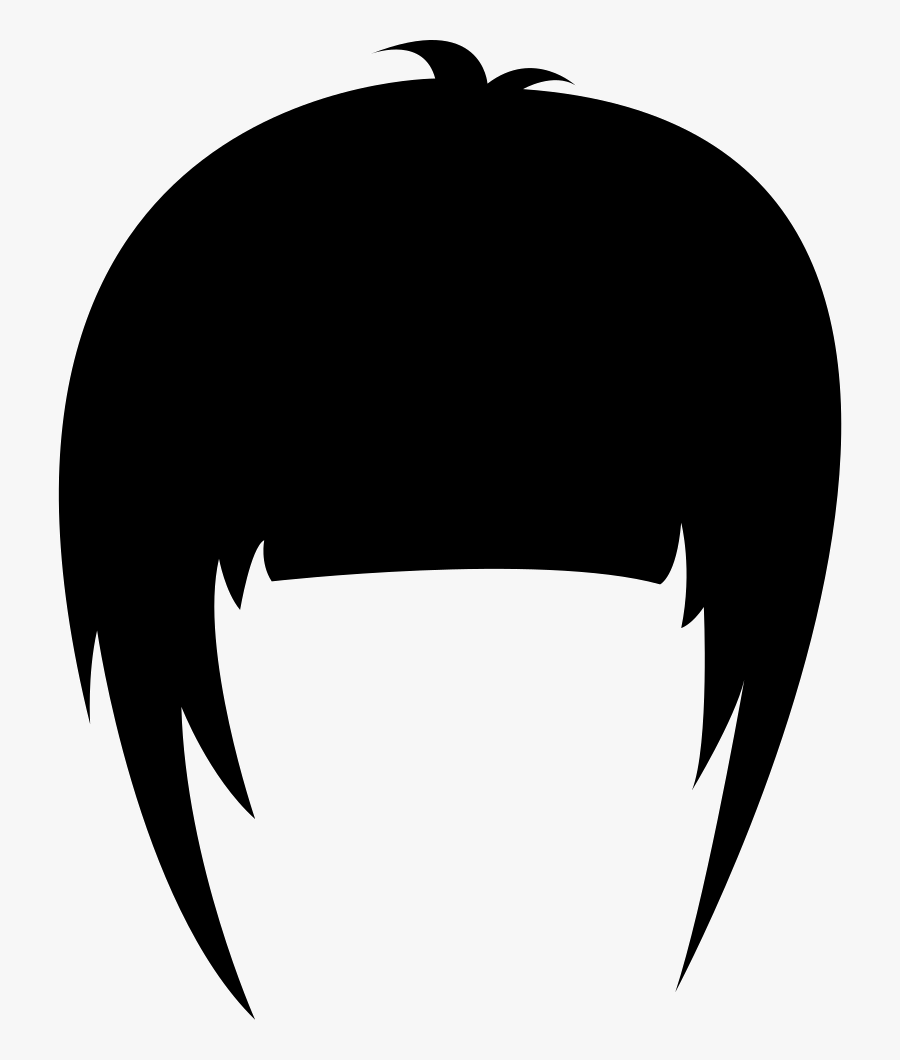 Black Wig Png - Illustration, Transparent Clipart