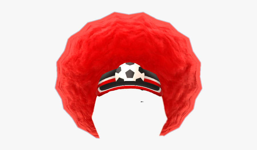 #afro #wig #wigs #hair #soccer #soccerfan #redwig #red - Red Wig Transparent Afro, Transparent Clipart