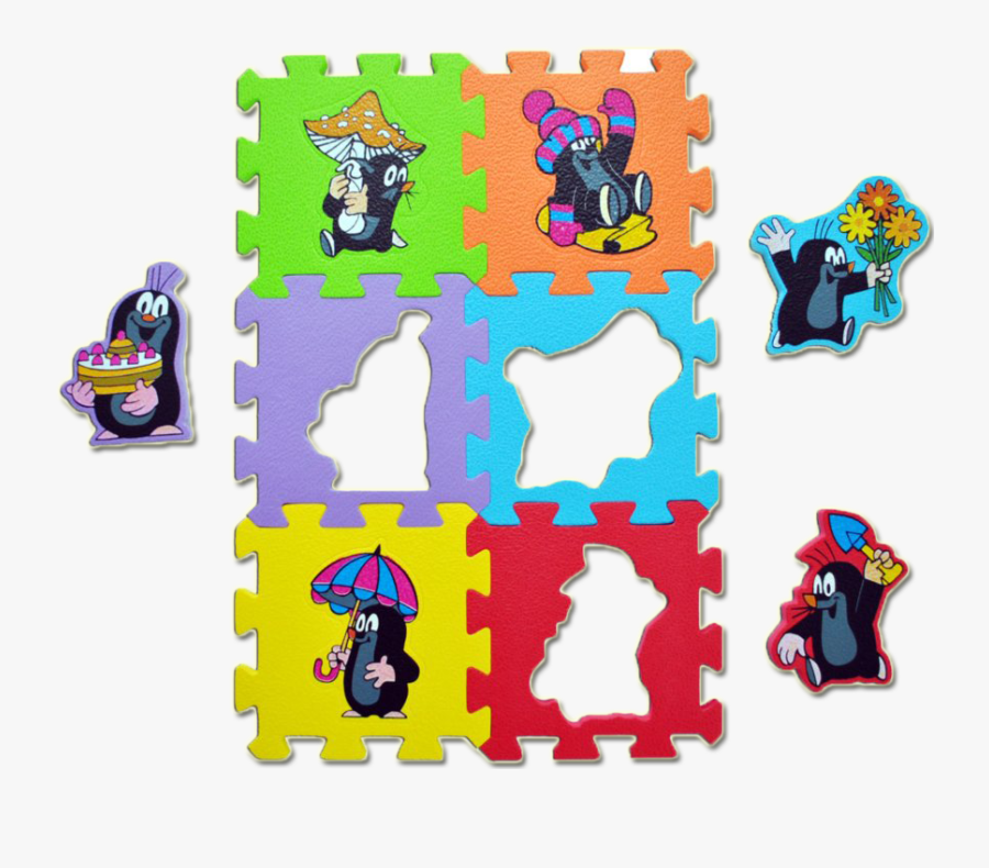 Baby Foam Puzzle Mat Mole - Pěnové Puzzle Krteček, Transparent Clipart