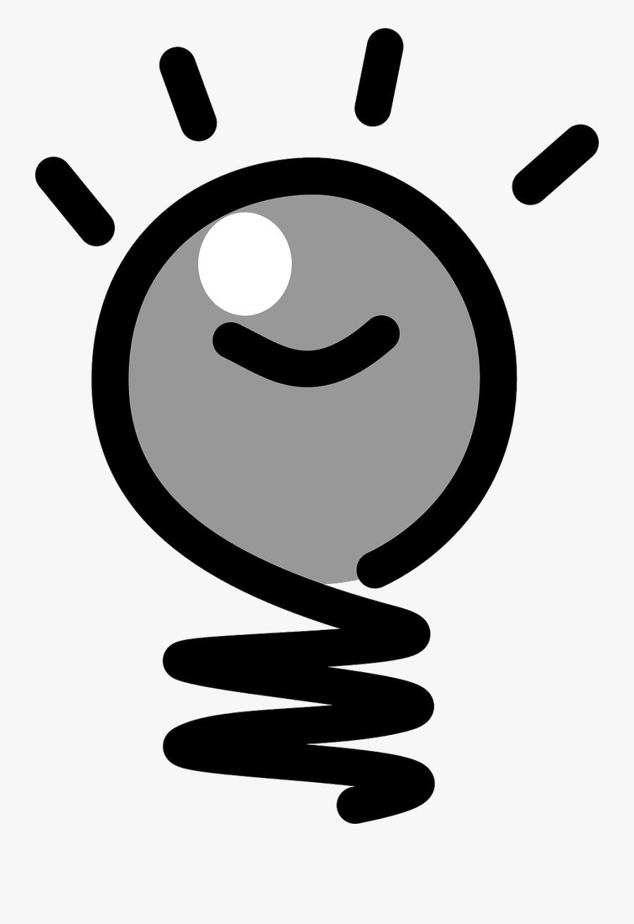 Lightbulb, Idea, Gray, Inspiration, Bulb, Creativity - Idea Clipart, Transparent Clipart
