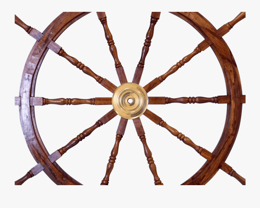 Wooden 60-inch Ship Wheel - Ship's Wheel, Transparent Clipart
