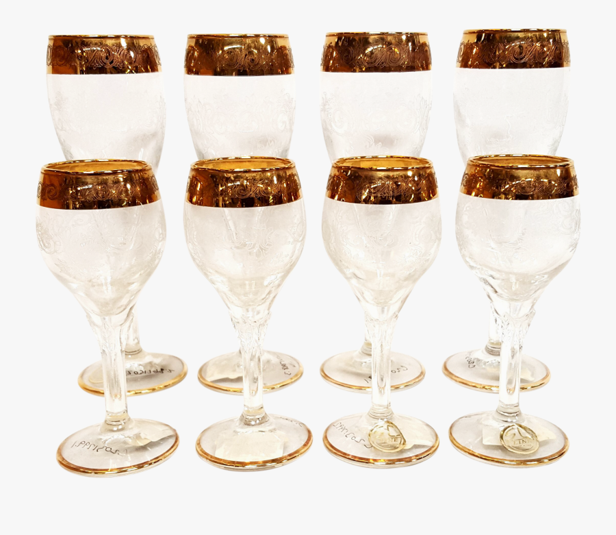 Champagne And Gold - Wine Glass, Transparent Clipart