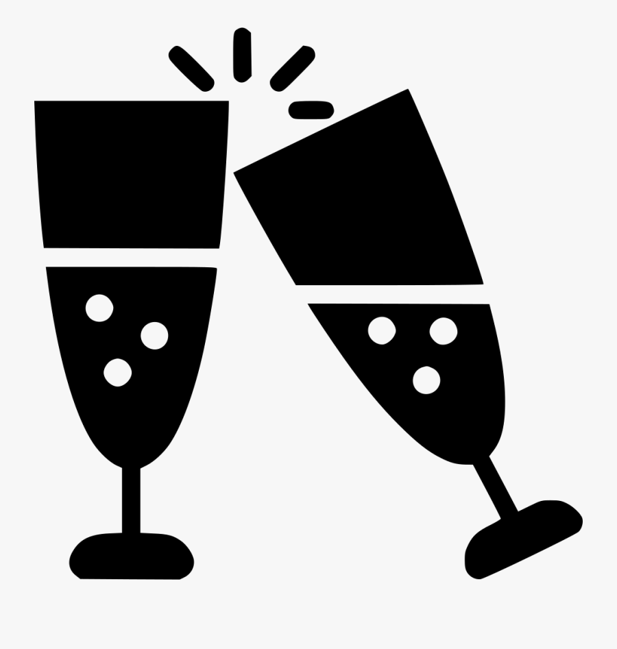 Champagne Glasses - Clip Art, Transparent Clipart