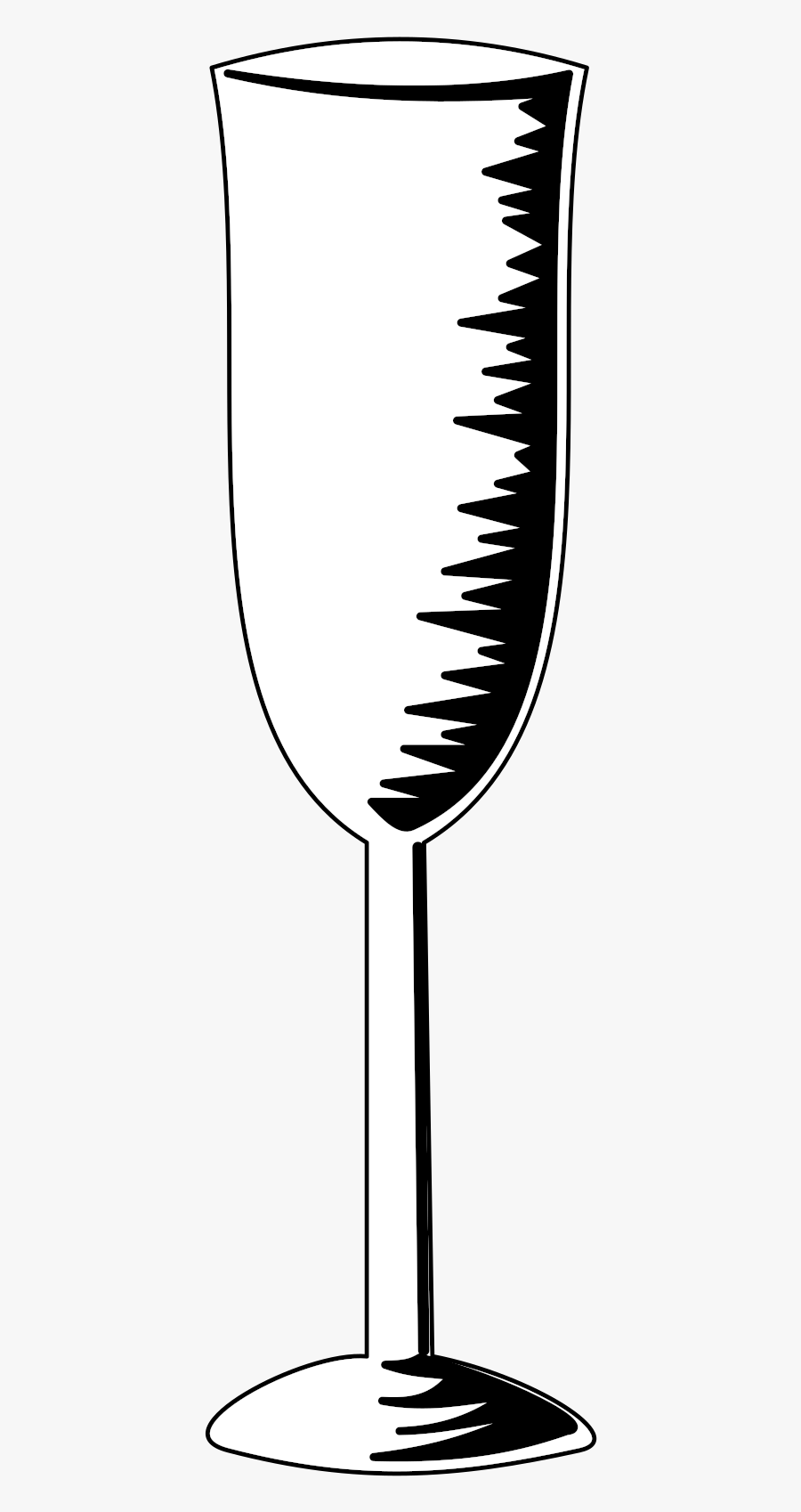 Champagne Flute Glass Sketch Clipart , Png Download - Champagne Glass Sketch Png, Transparent Clipart