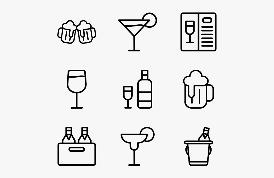 Drinks And Beverage - Champagne Bottle Flat Icon Transparent Background, Transparent Clipart