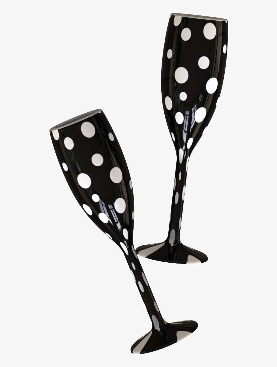 Unbreakable Champagne Flutes - Polka Dot, Transparent Clipart