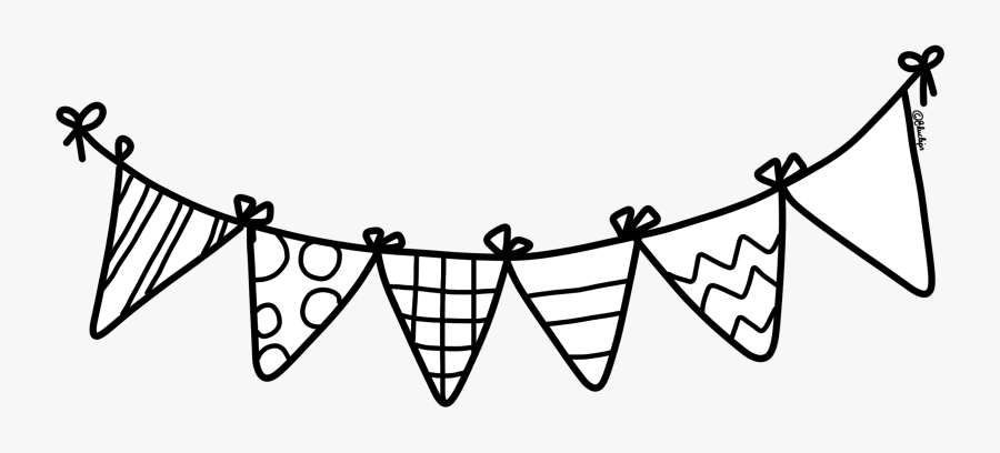 Page Borders, Printable Frames, Frame Clipart - Banderines Blanco Y Negro, Transparent Clipart