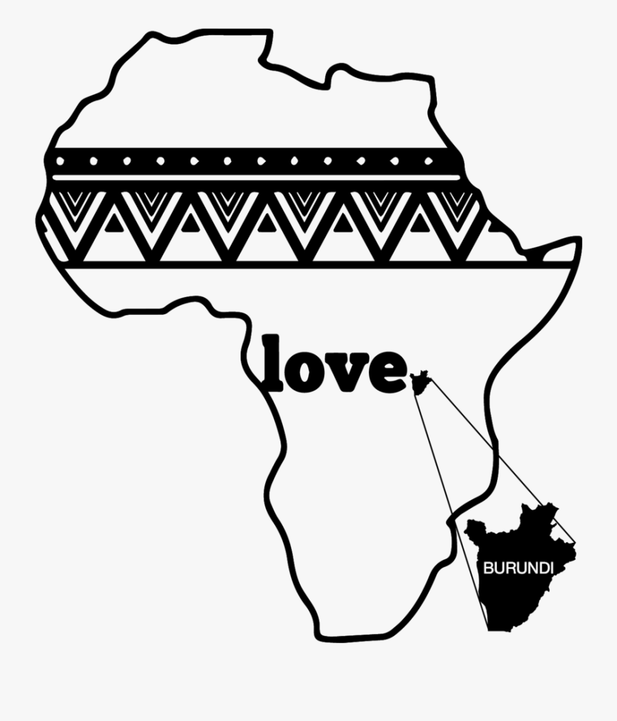Love Burundi Map, Transparent Clipart
