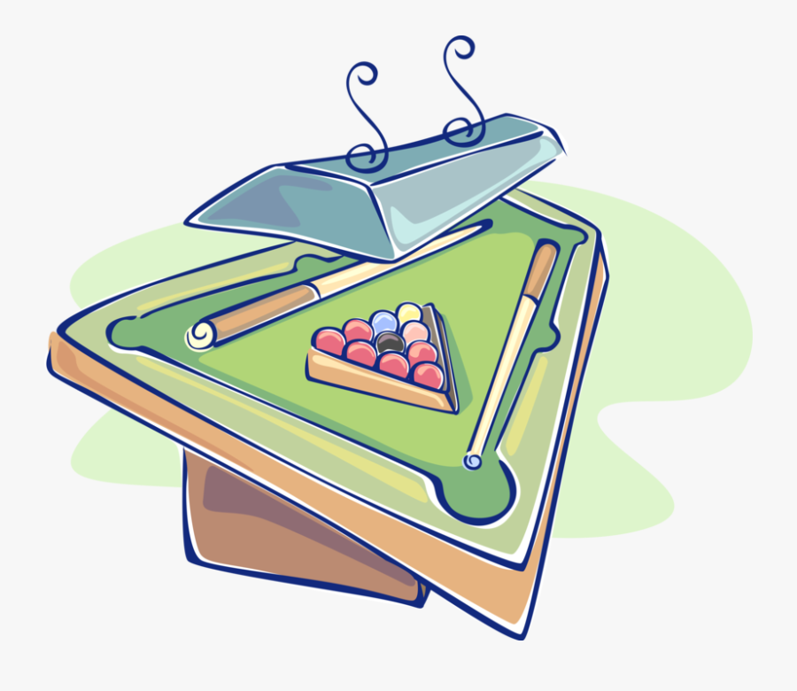 Vector Illustration Of Sport Of Billiards Table With, Transparent Clipart