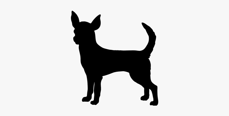 Chihuahua Chinese Crested Dog Puppy Clip Art - Silhouette Of A Chihuahua, Transparent Clipart