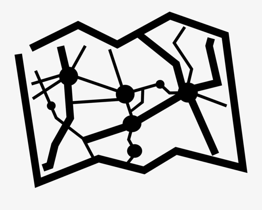 Vector Illustration Of Geographic Cartography Road - Cartography Vector Png, Transparent Clipart