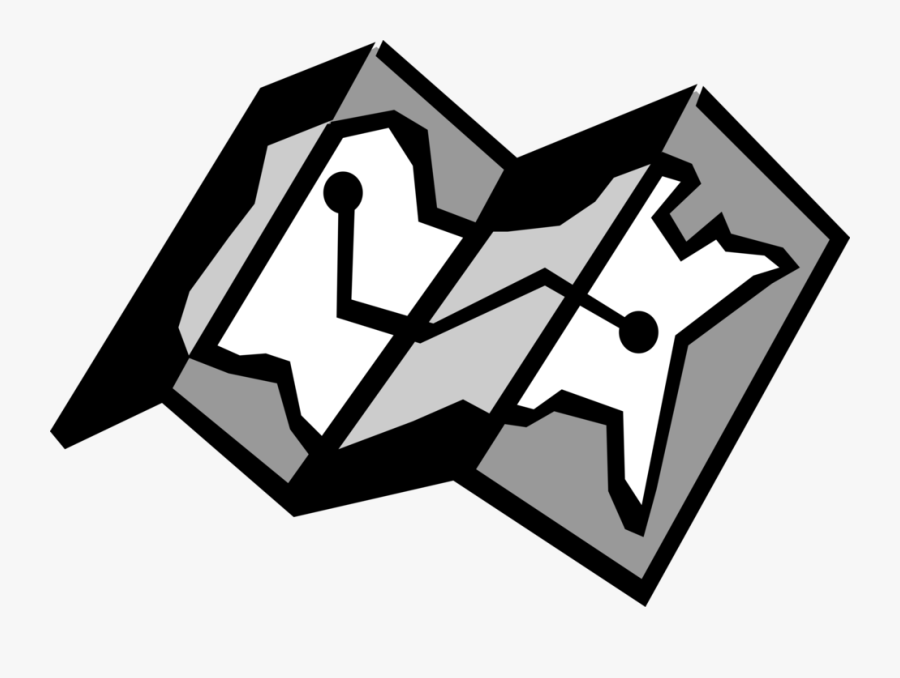 Vector Illustration Of Geographic Cartography Road, Transparent Clipart