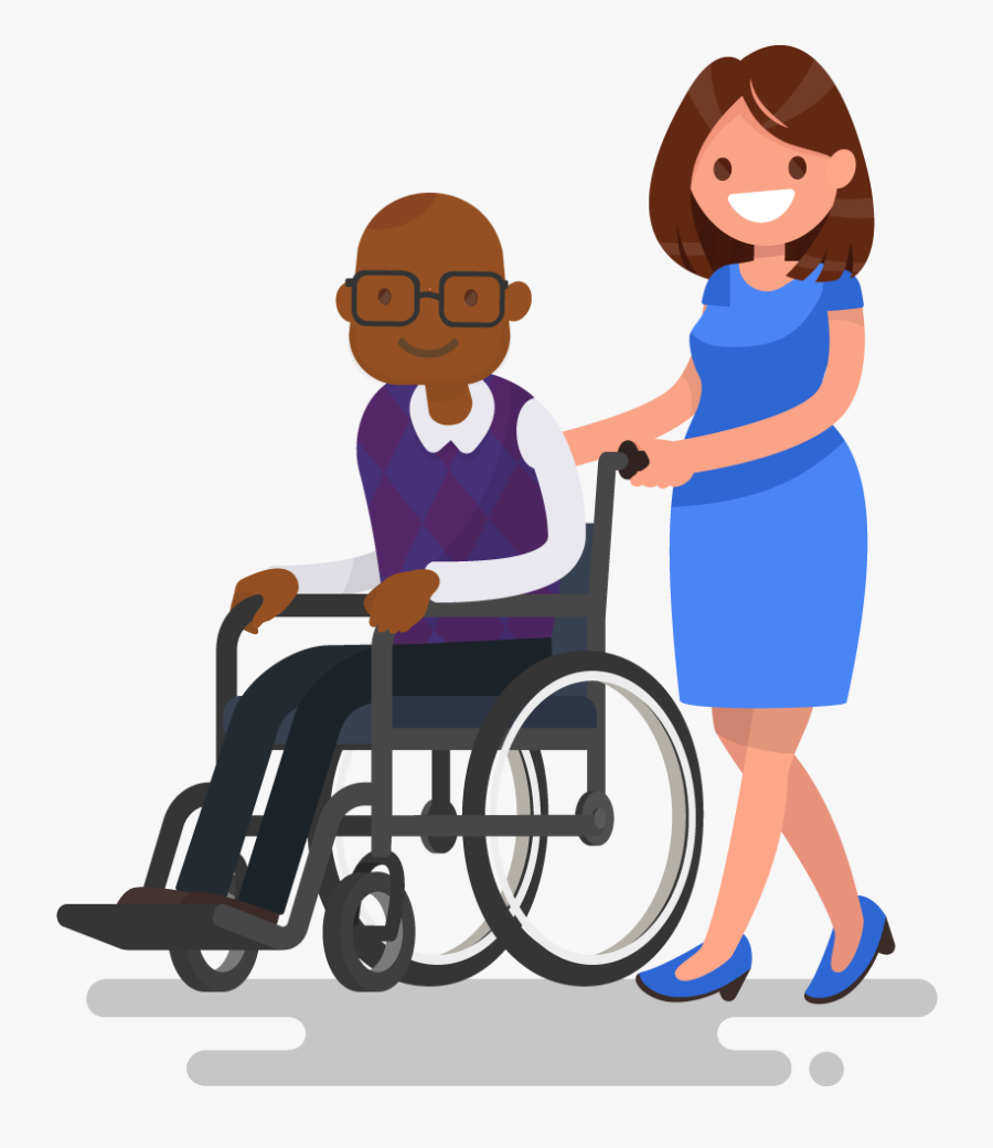 Transparent Cartoon Chair Png - Wheelchair Person Illustration, Transparent Clipart