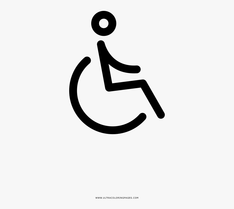Wheelchair Coloring Page, Transparent Clipart