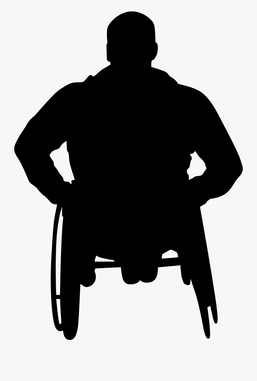 Wheelchair Silhouette Back Png, Transparent Clipart