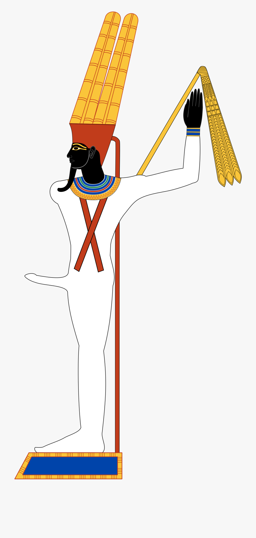 Egyptian God Khem Min, Transparent Clipart