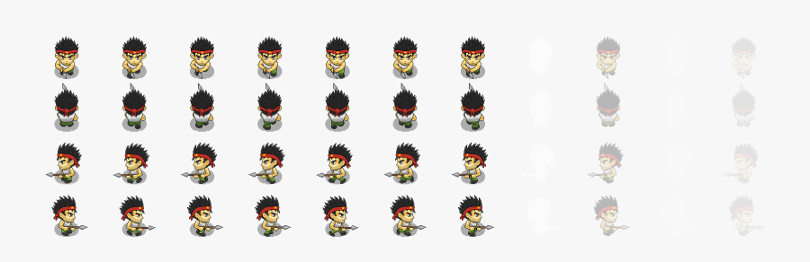 Game Sprites Top Down, Transparent Clipart