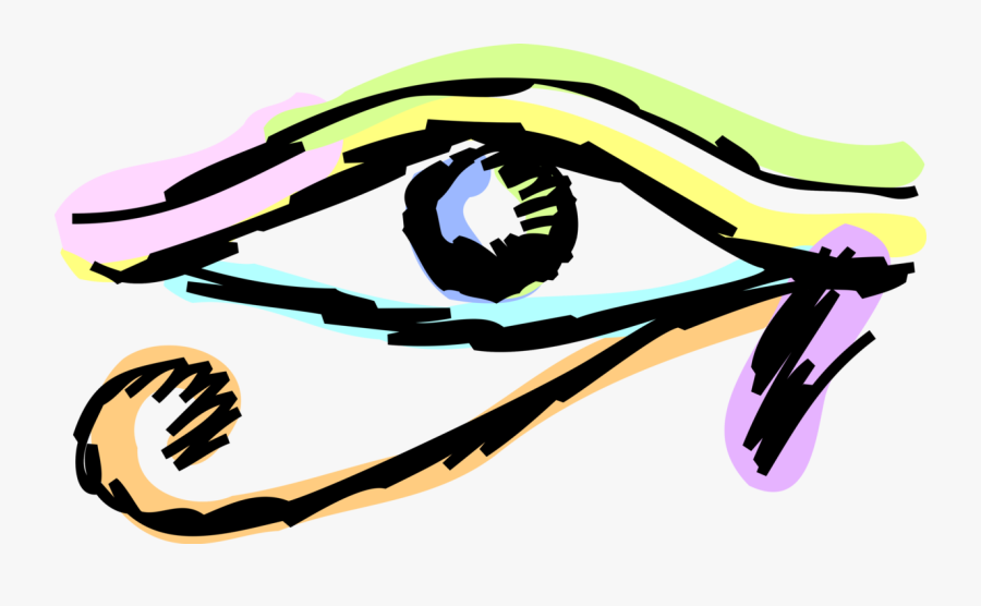 Vector Illustration Of Eye Of Horus Ancient Egyptian - Horus Eye Png, Transparent Clipart