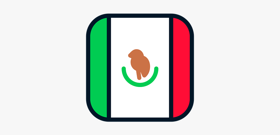 Mexico, Mexico Icon, Mexico Flag, World Cup Russia - Bandera De Mexico Dibujo, Transparent Clipart