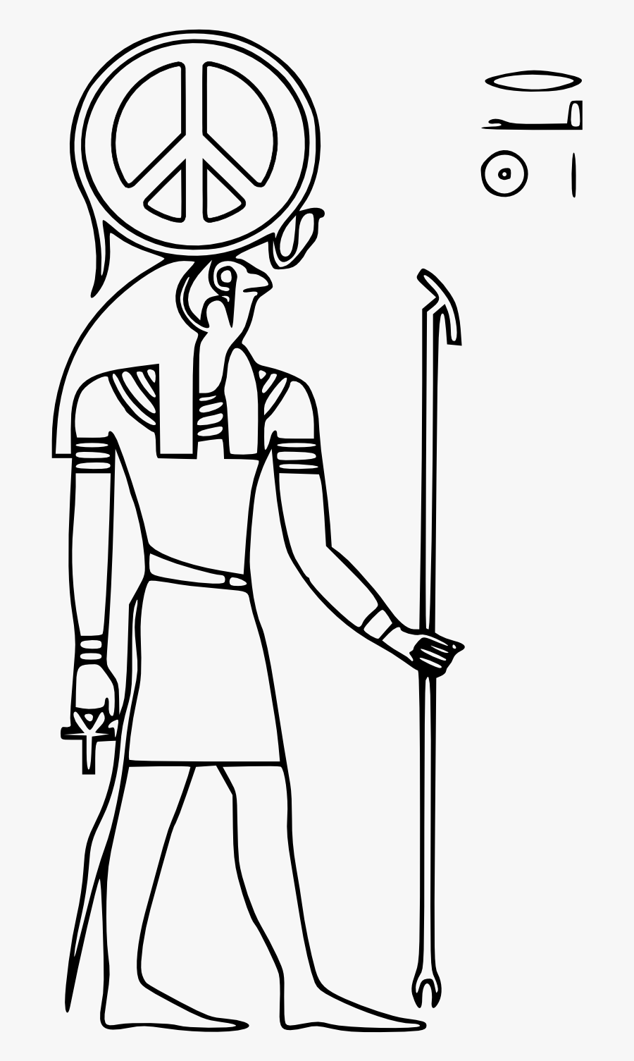 Scalable Vector Graphics Peace Sign Egyptian God Re - God Of Peace Ancient Egypt, Transparent Clipart