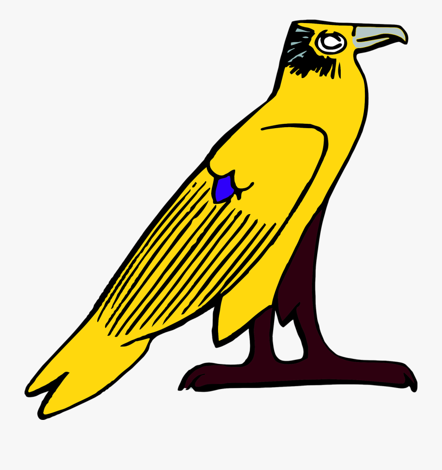 Egyptian, Symbol, Bird, Ancient, Egypt, History, Sign - Egyptian Bird Cartoon, Transparent Clipart