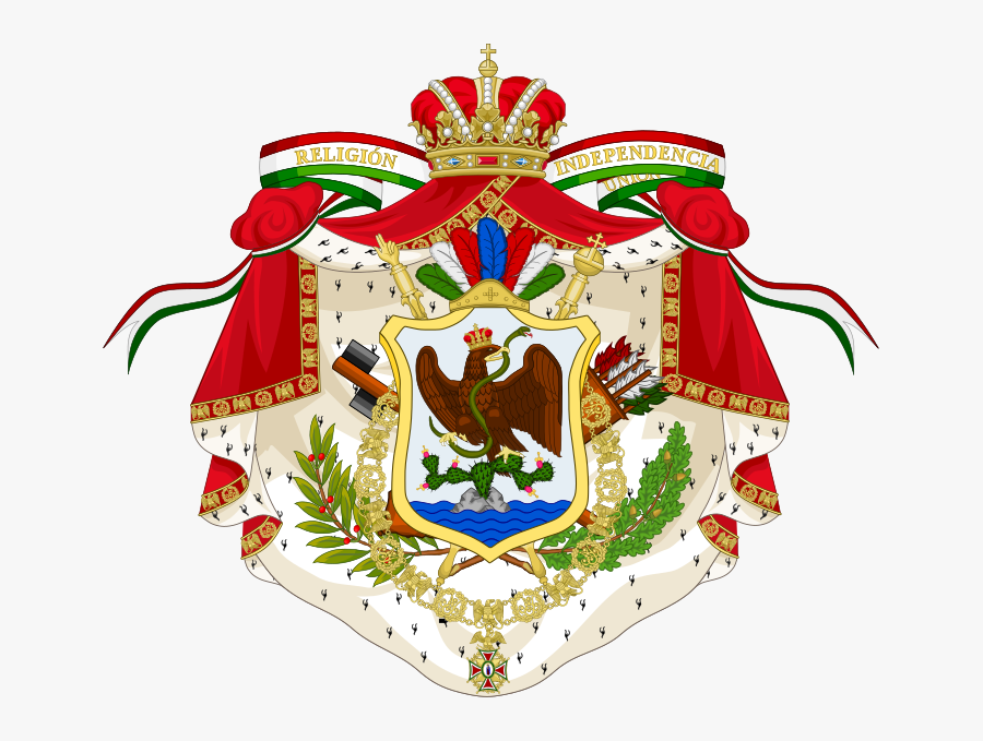 Coat Of Arms Of The First Mexican Empire - Third Mexican Empire, Transparent Clipart