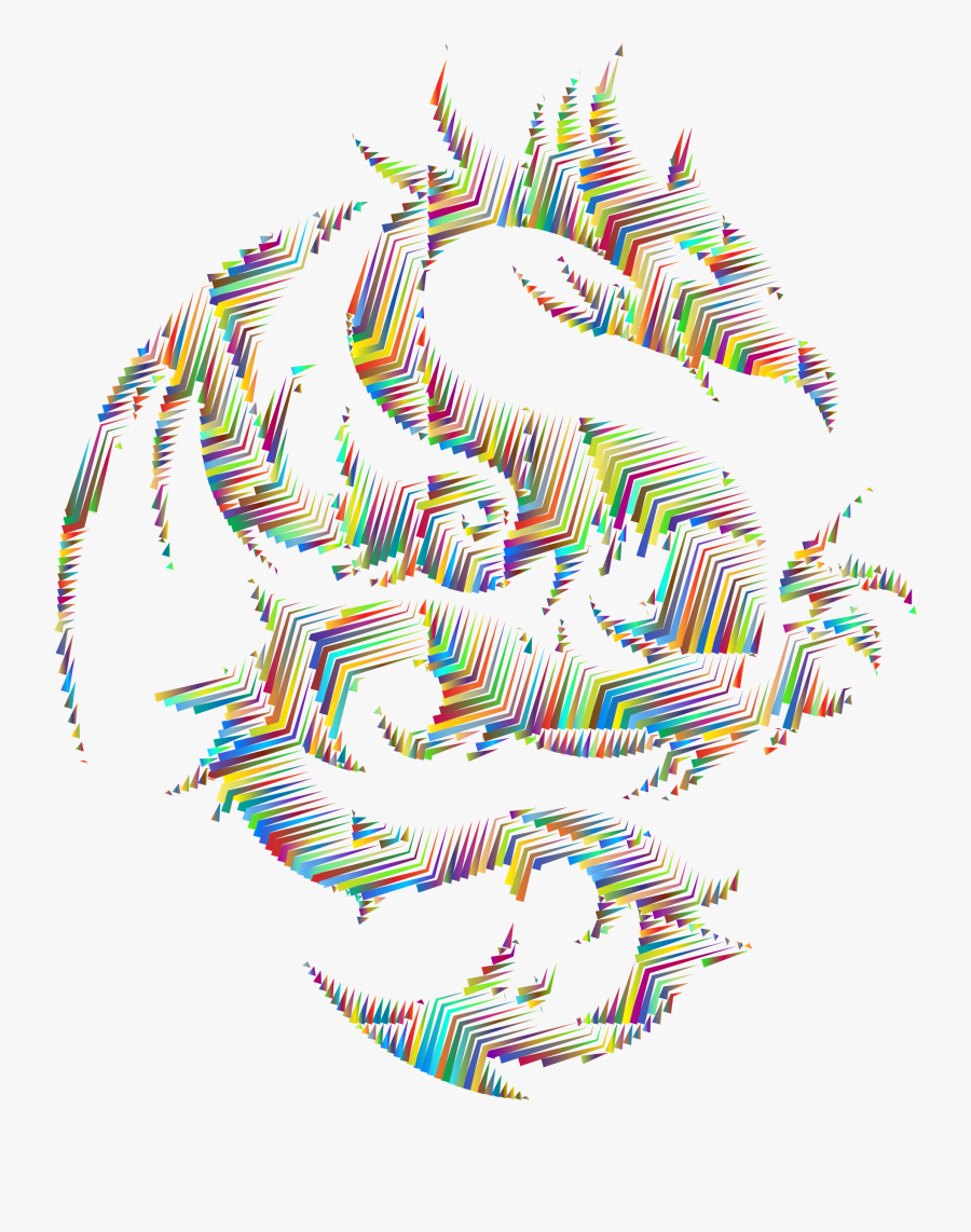 Contemporary Art Tribal Dragon 56 No Background Clip - Illustration, Transparent Clipart