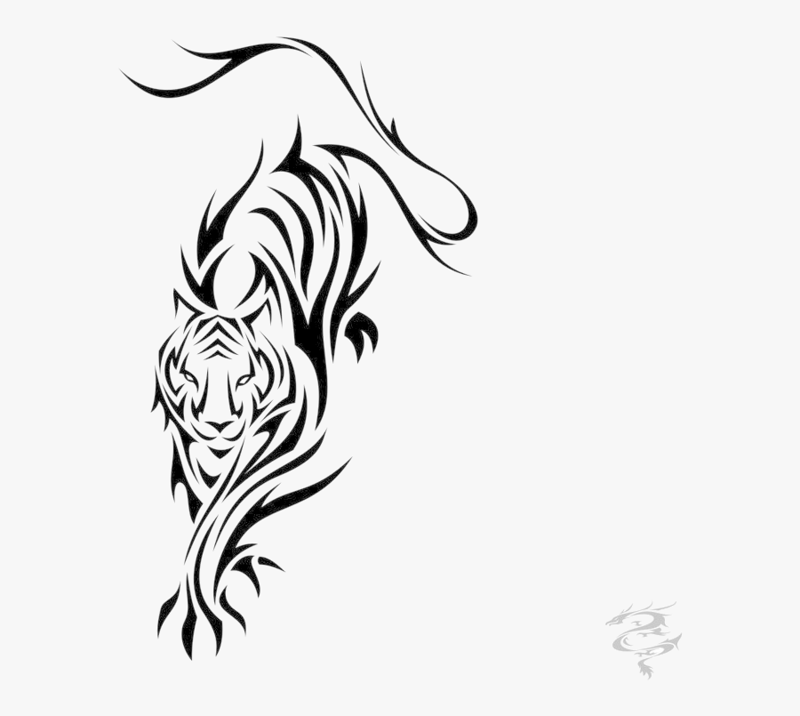 Easy Tiger Tattoos Clipart Tribal Tattoo Transparent - Tiger Tattoo Png, Transparent Clipart