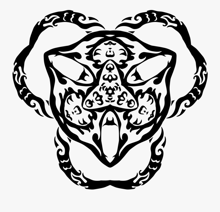 Tribal Art - Tribal Dragon, Transparent Clipart