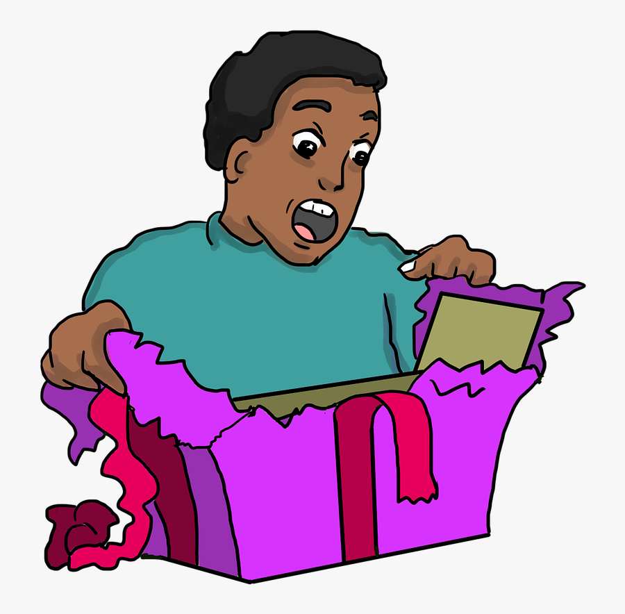 Surprised Face, Surprised, Surprise, Present, Gift - Surprised Face Gift, Transparent Clipart