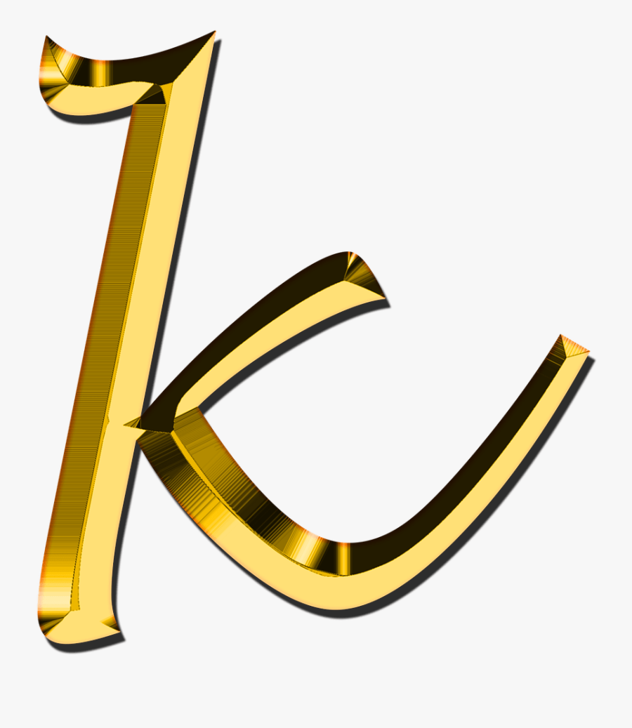 Font,symbol,logo,clip Art - Gold Letter K Png, Transparent Clipart