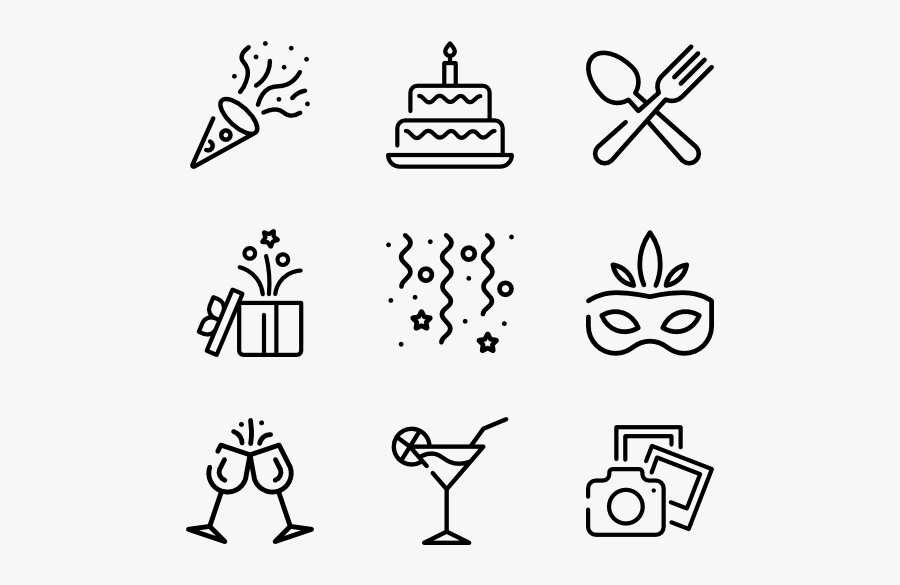 Birthday - Medieval Icons, Transparent Clipart