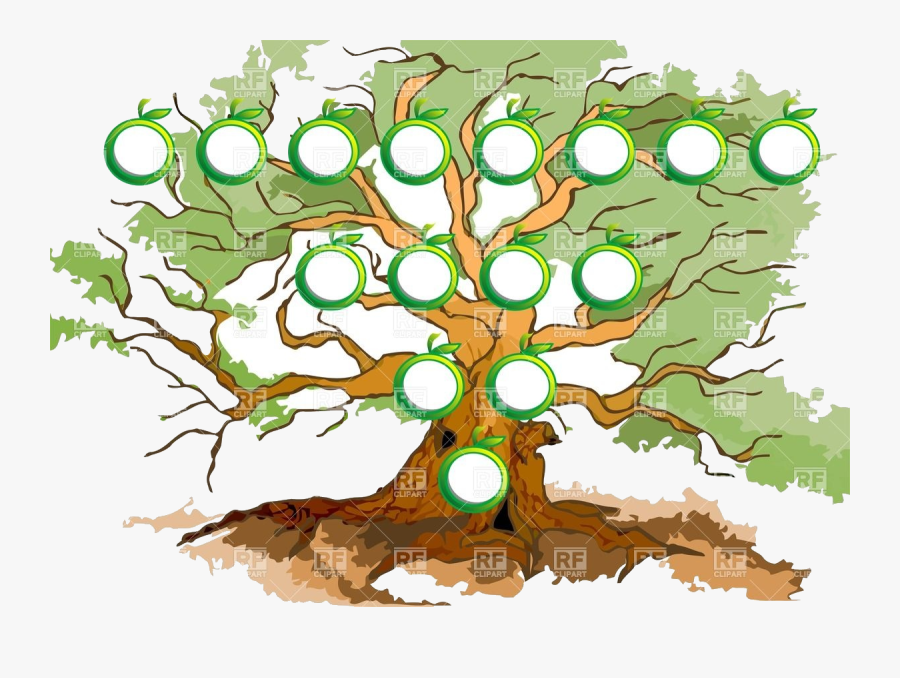 Apple Tree Diagram Abstract Apple-shaped Frames On - Tree Diagram Clipart, Transparent Clipart