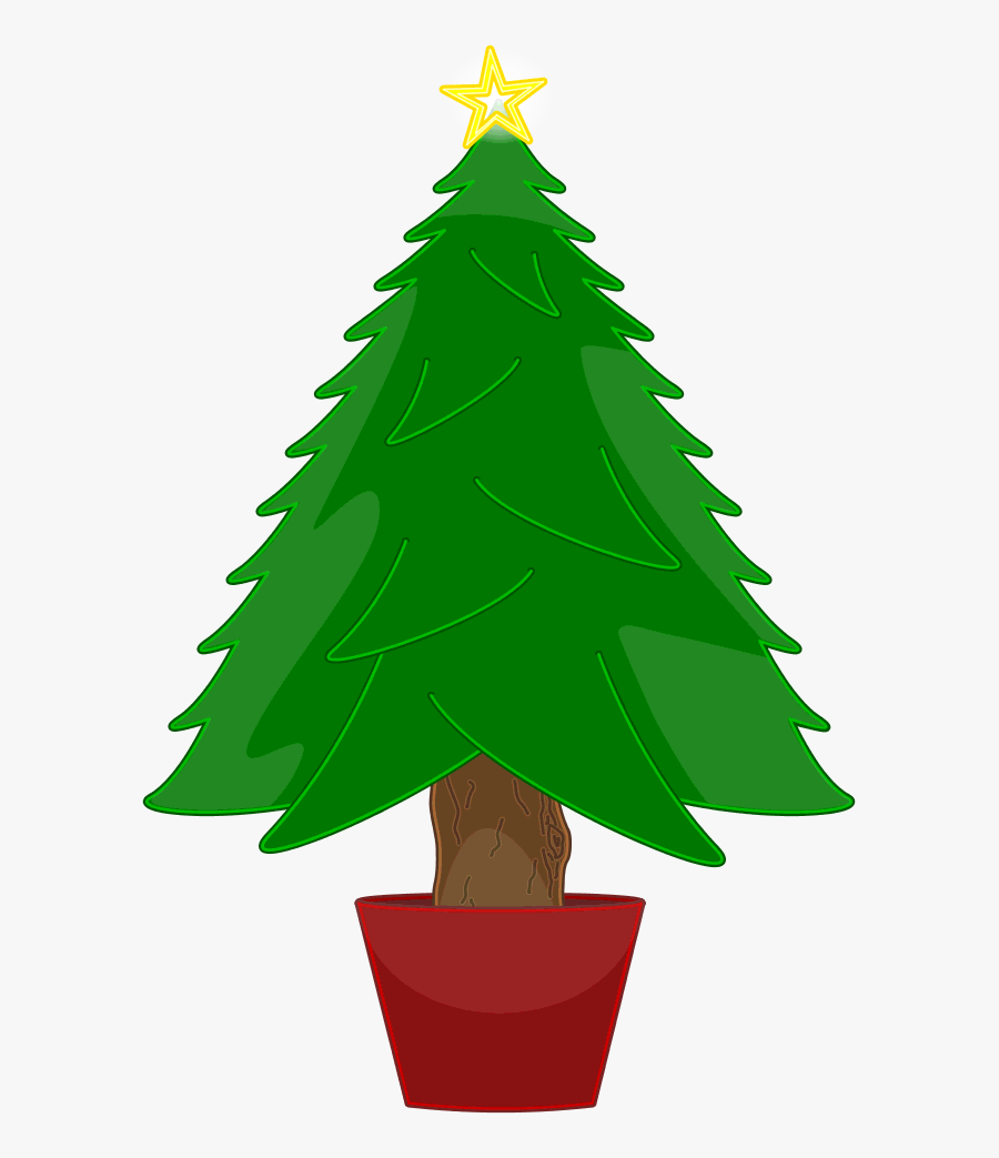 Christmas Tree Not Decorated Cartoon Clipart , Png - Christmas Tree Not Decorated, Transparent Clipart