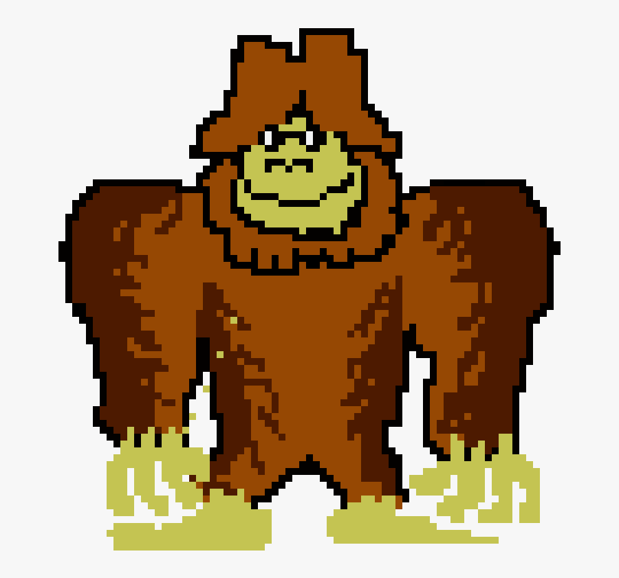 Bigfoot Pixel Art, Transparent Clipart