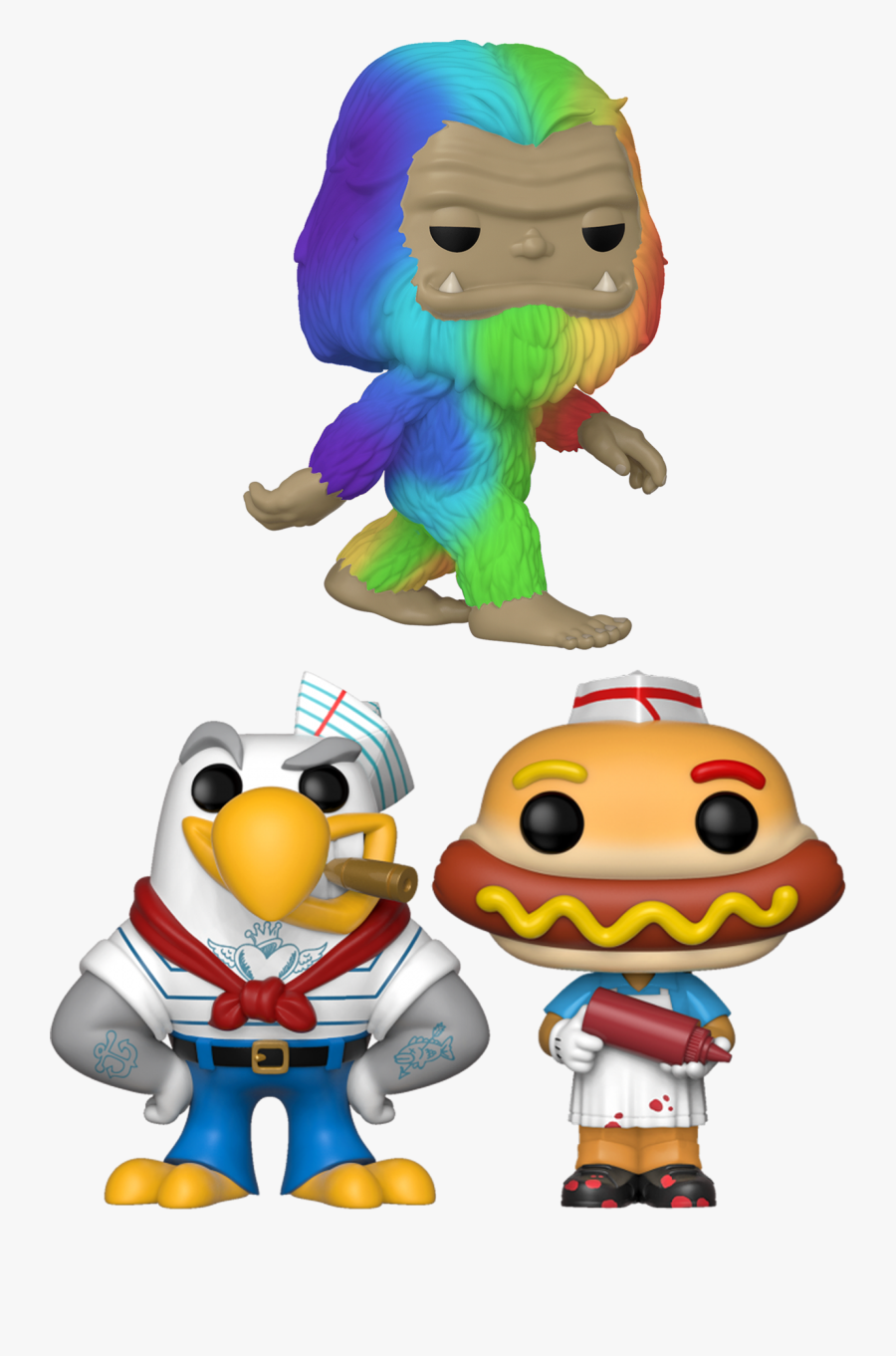 Rainbow Bigfoot Funko Pop, Transparent Clipart