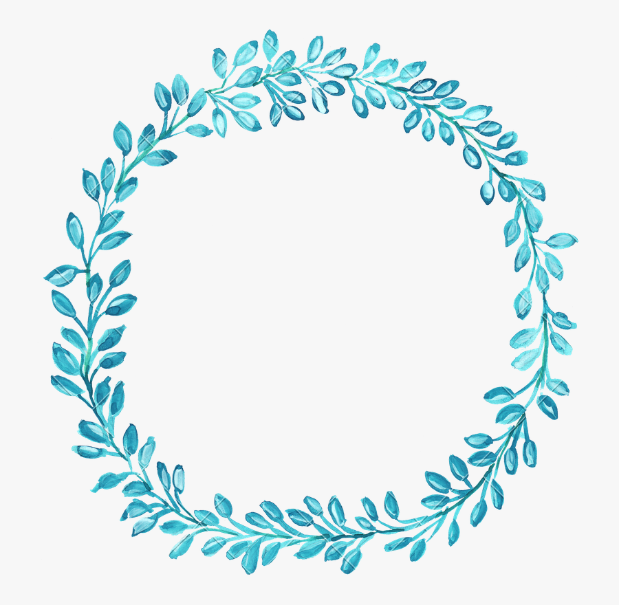 Ornament Photos By Canva - Turquoise Floral Wreath Png, Transparent Clipart