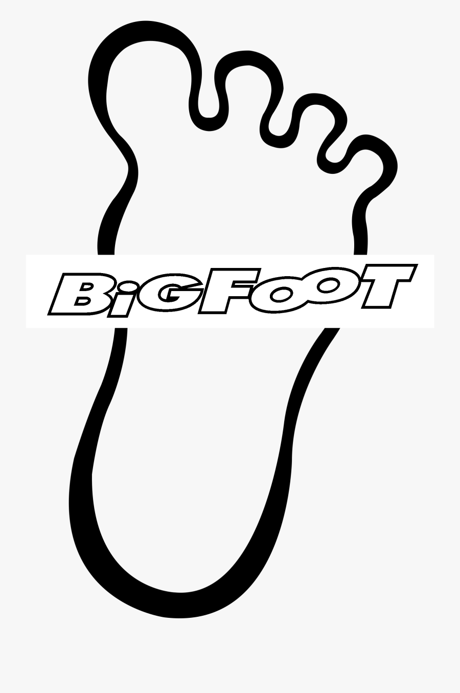 Bigfoot Logo Black And White - Bigfoot Image In Black And White, Transparent Clipart