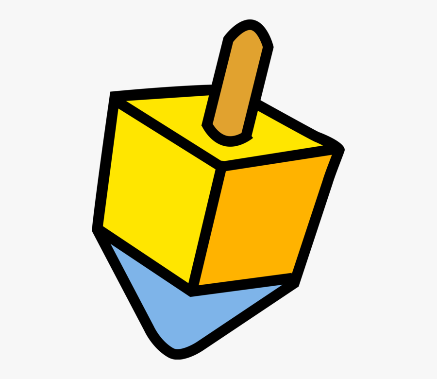Vector Illustration Of Jewish Holiday Of Chanukah Hanukkah - Dreidel, Transparent Clipart