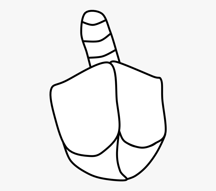 Dreidel, Black And White, Toy - Illustration, Transparent Clipart