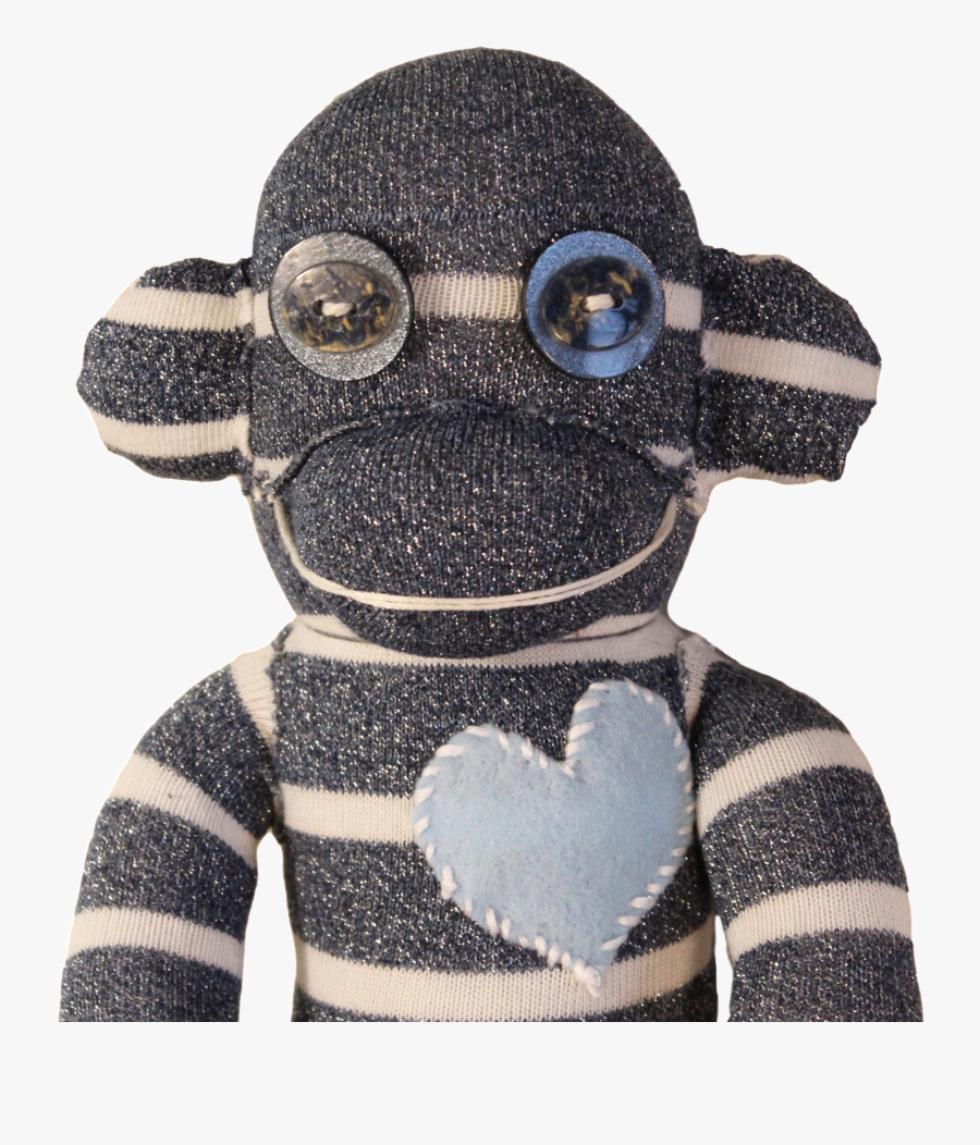 Handmade Sock Monkey Plush Toy With Funky Pattern Socks - Stuffed Toy, Transparent Clipart