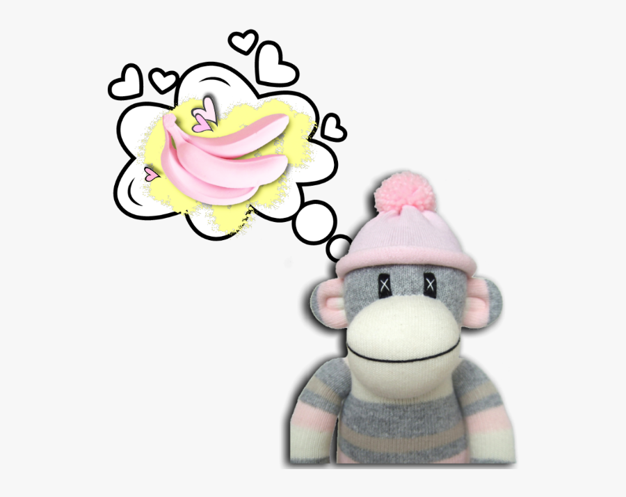 #sockmonkey #monkey #bananas #fabric #pets & Animals - Love, Transparent Clipart