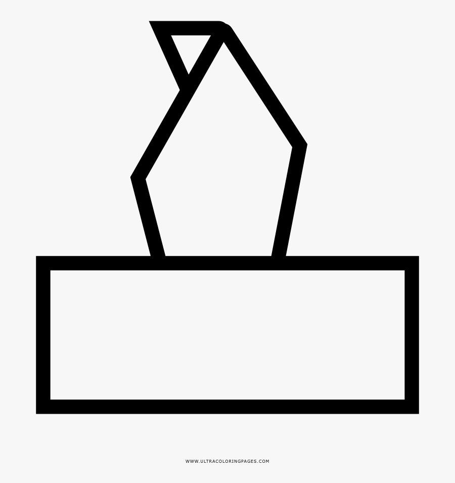 Napkin Box Coloring Page - Line Art, Transparent Clipart