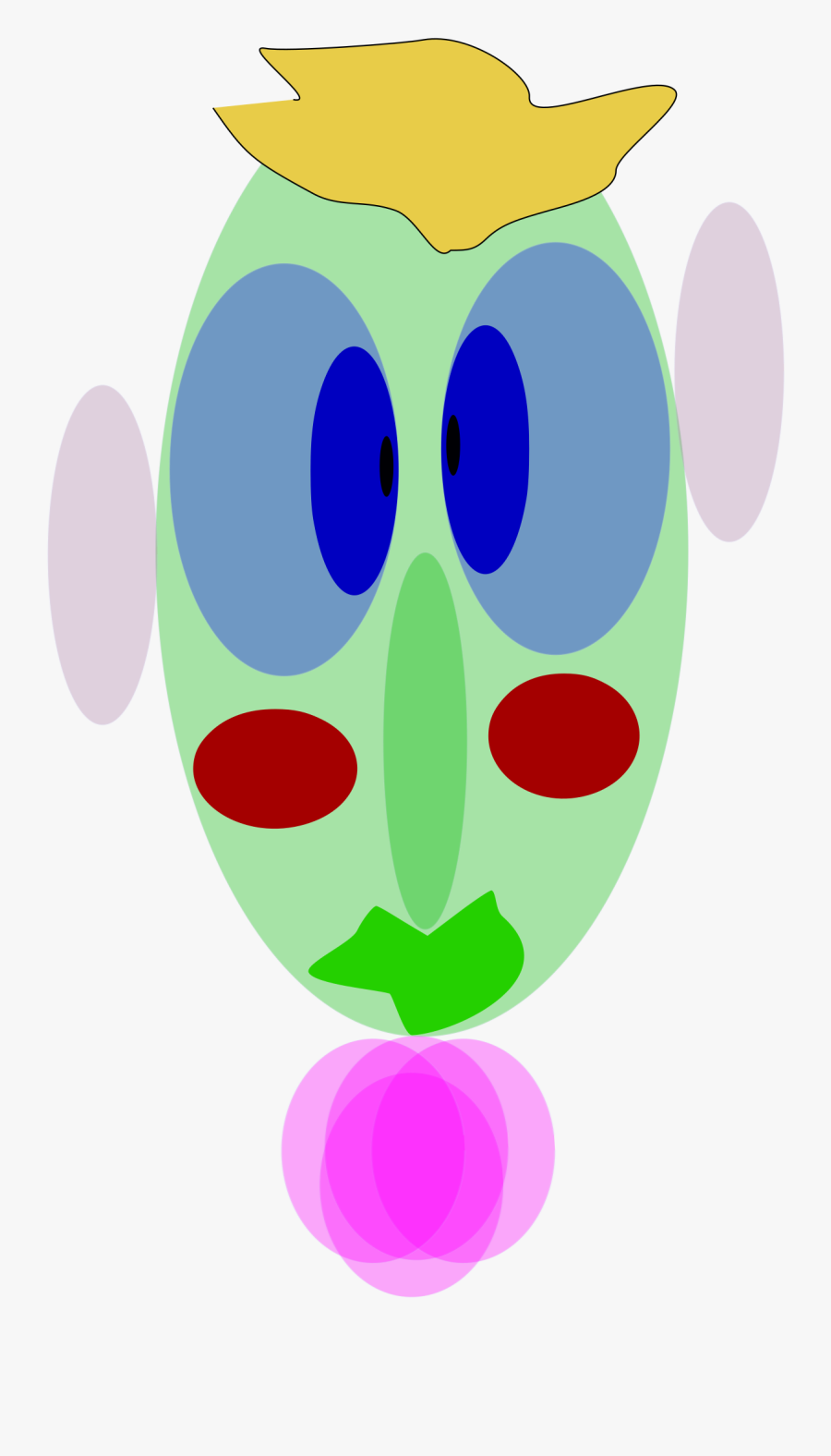 Face With Eyes Ears Little Hair Neck Tie - Clip Art, Transparent Clipart