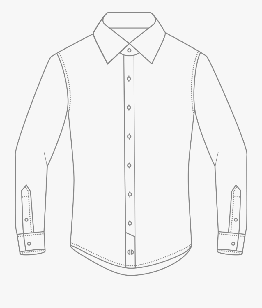 Dress Shirt Shirt Clipart Black And White, Transparent Clipart